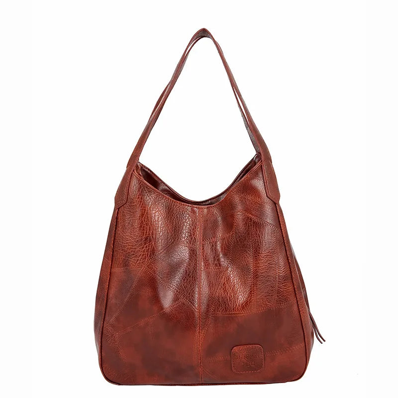 Newposs Vintage Shoulder Bag Female PU Leather Womens Designers Totes