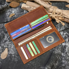 Long Cowhide Wallet Cow Leather Birthday Gift For Man