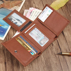 RFID Leather Wallet Anti-Scanning Japan Korea Cow Skin Purse