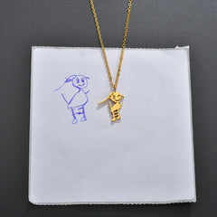 Customized Kid's Drawing Necklace Bracelet Keychain