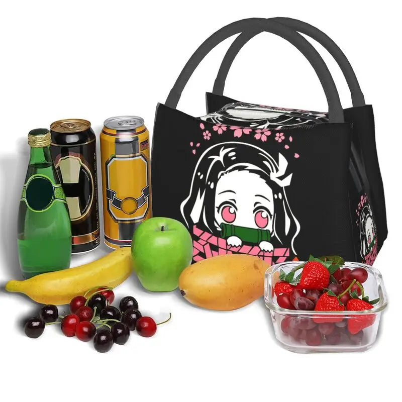 Nezuko Kamado Kimetsu No Yaiba Insulated Lunch Tote Bag