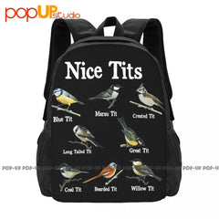Bird Watching Birder Backpack School Art Print Sports Travel Bag