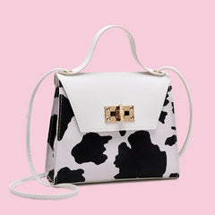 Niche Texture Women's Handbag Summer Ins One-shoulder Messenger Cow Pattern