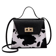 Niche Texture Women's Handbag Summer Ins One-shoulder Messenger Cow Pattern