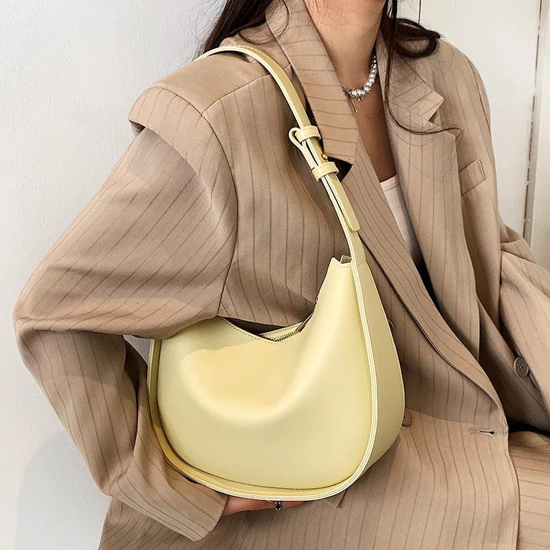 Shoulder Bag Half-circle Saddle Bag Cross-body Bag for Women