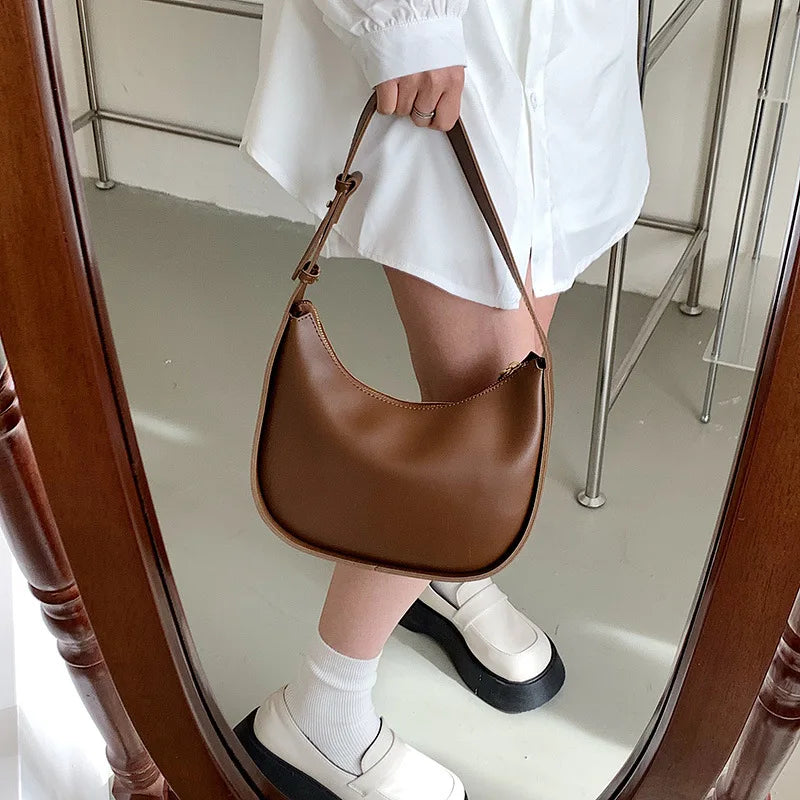 Shoulder Bag Half-circle Saddle Bag Cross-body Bag for Women