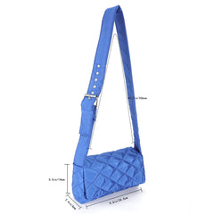 Nylon Crossbody Bags for Women - Solid Color Square Pouch Handbag