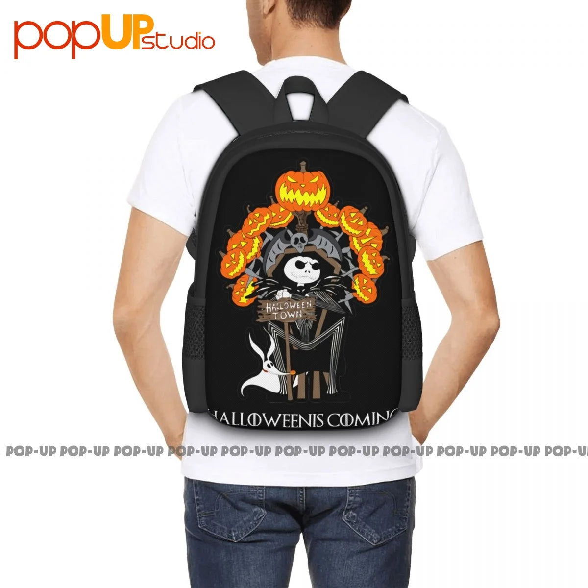 Jack Halloween Backpack Large Capacity Eco Friendly Bags