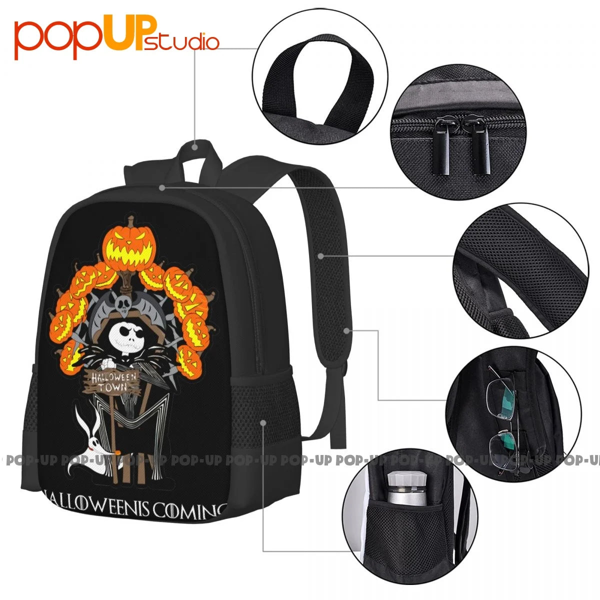 Nightmare Before Christmas Jack Halloween Backpack Large Capacity