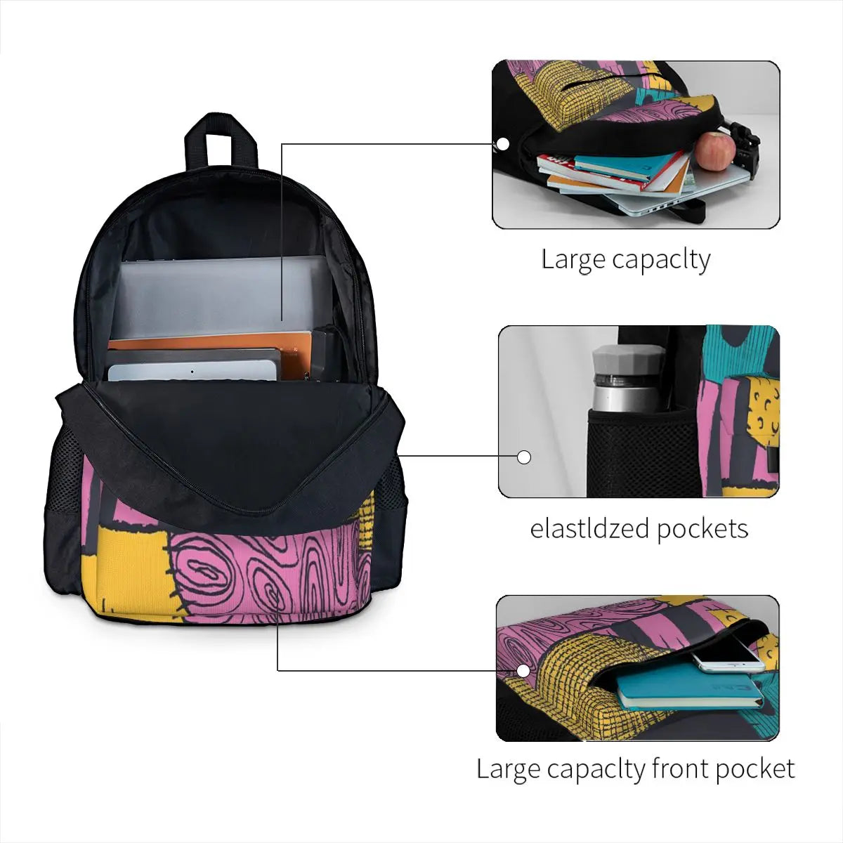 Nightmare Sewn Pattern Backpacks Personalised Female Backpack
