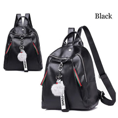 NoEnName Women Lady Anti-Theft PU Leather Rucksack Travel Shoulder Bag