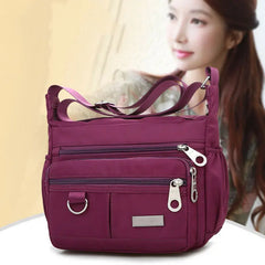 Nylon Waterproof Shoulder Bag Women Tote Messenger Cross Body Handbag