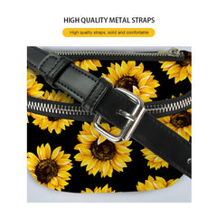 Noisydesigns Women's PU Chest Bag Hip Belt Fanny Pack Zipper Pouch