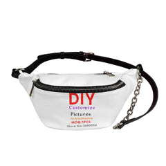 Noisydesigns Women's PU Chest Bag Hip Belt Fanny Pack Zipper Pouch