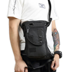 Men Canvas/Nylon Waist Fanny Pack Drop Belt Bag Shoulder Messenger Crossbody