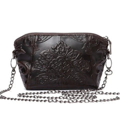 Women Messenger Bag Leather Crossbody Shoulder Bags for Women Female Flower Hand