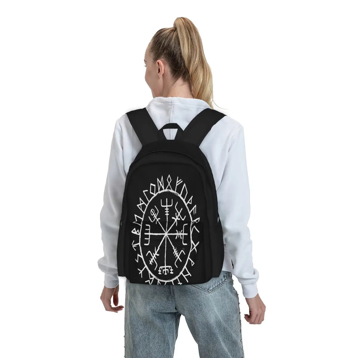 Nordic Mythology Rune Circle 2 Backpacks Men's Backpacks Bags For Women