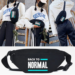 Letter Print Waist Bags Fanny Pack Women Men Chest Bag Belt Bag Zipper Pouch