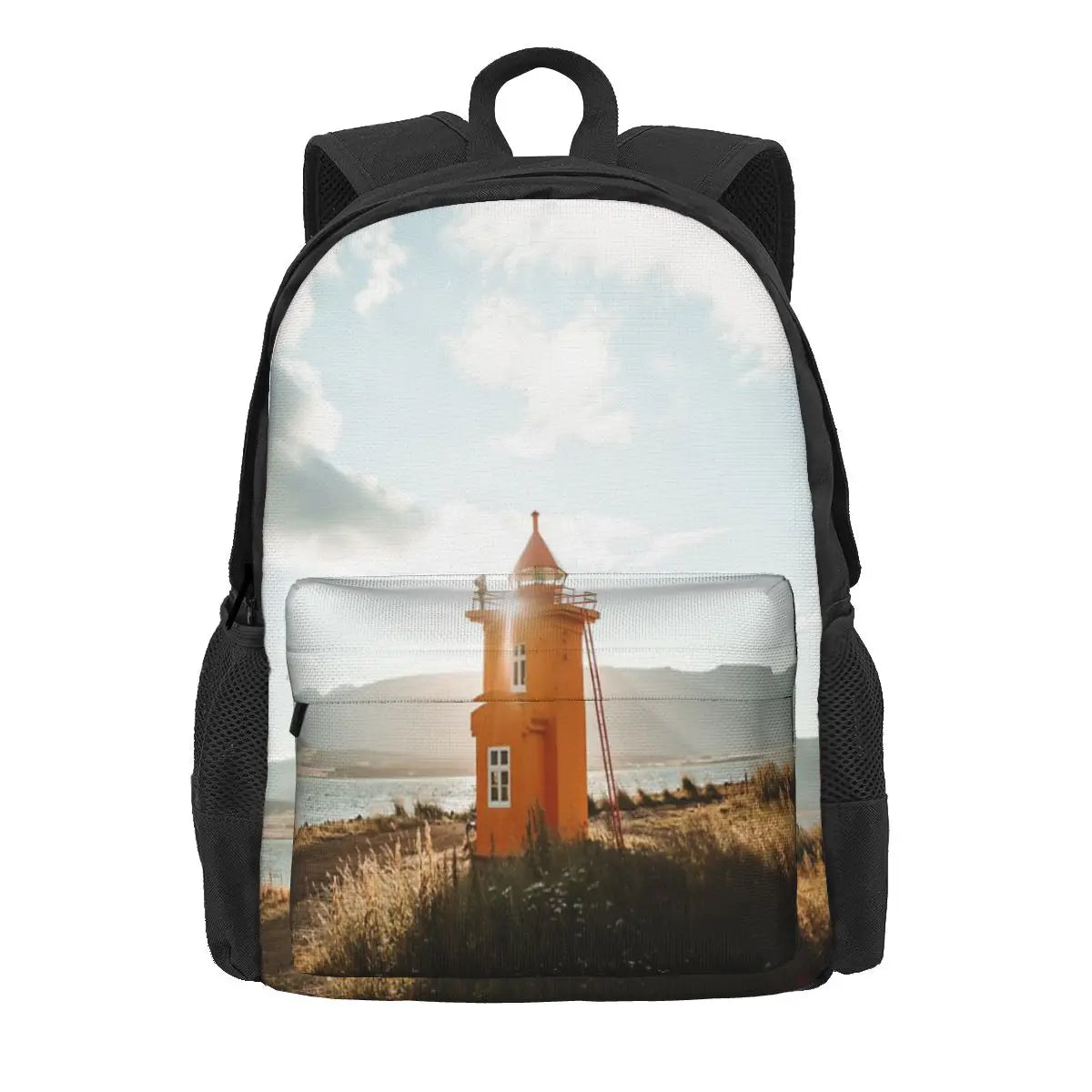 Northern Lighthouse Retro Backpack for Men and Women