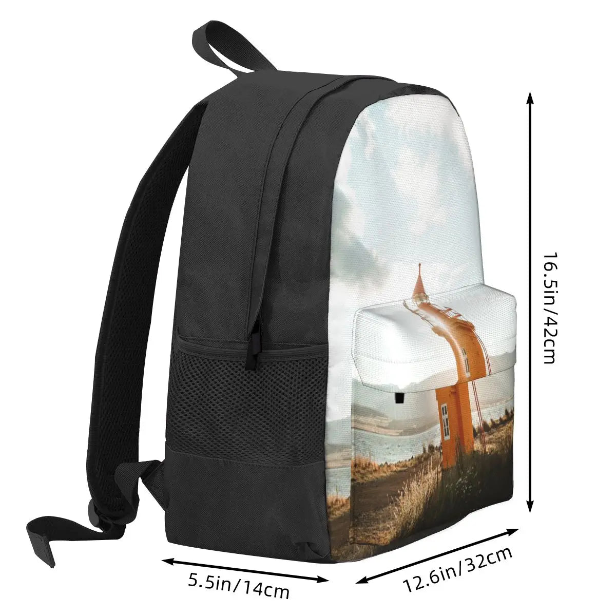 Northern Lighthouse Retro Backpack for Men and Women