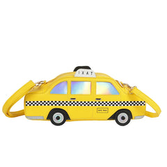 Yellow Taxi Shape Shoulder Bag for Women Cartoon Purses and Handbags