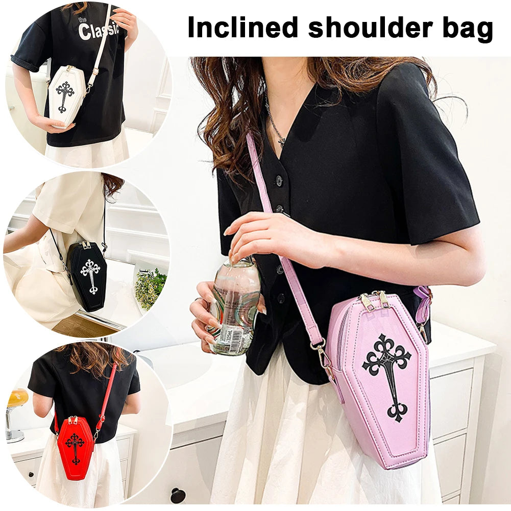 Coffin Shape Halloween Handbag Crossbody Bag