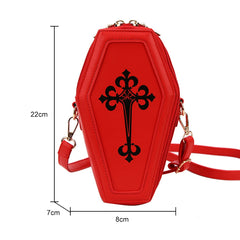 Coffin Shape Halloween Handbag Crossbody Bag