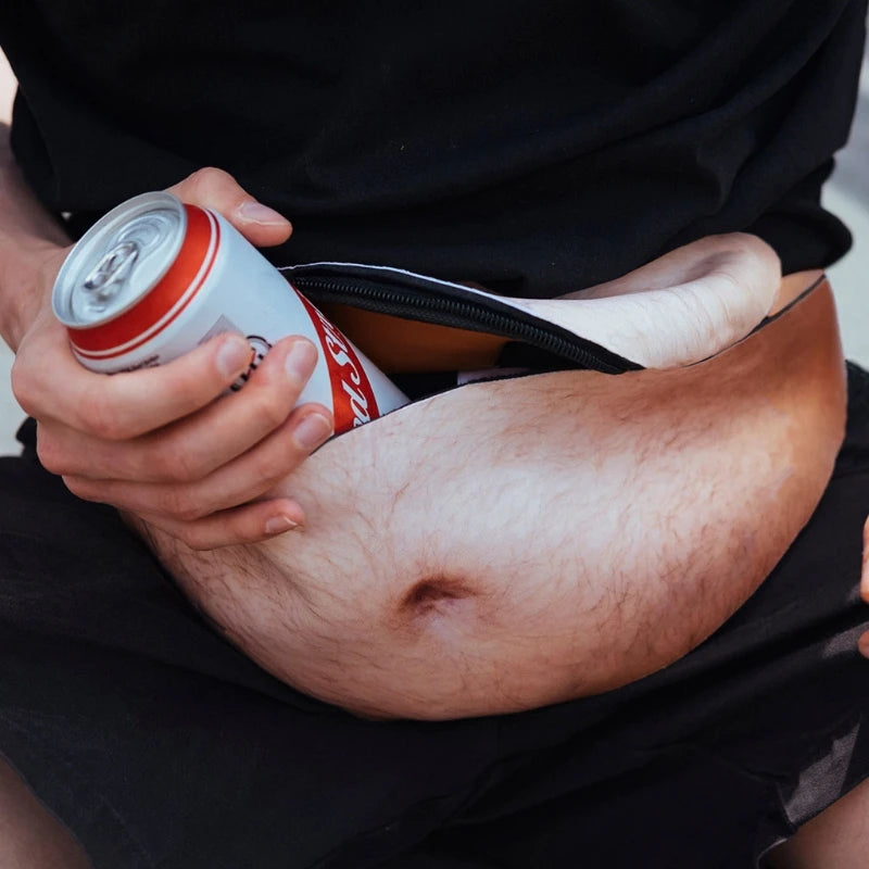 Dad Bag Dad Bod Waist Bags Beer Fat Hairy Belly Fanny Pack