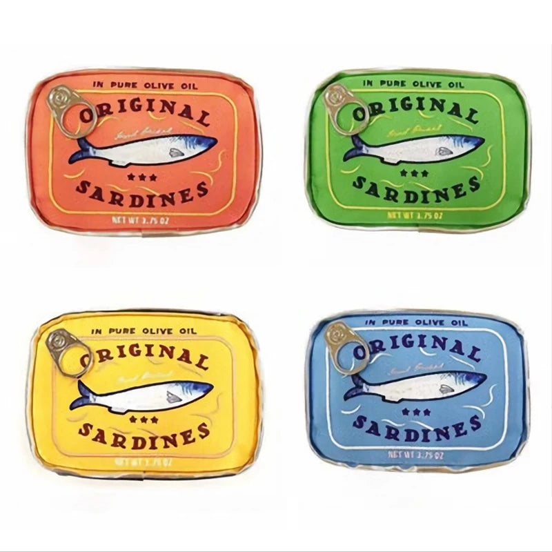 Retro Canned Sardines Makeup Bag - Travel Cosmetic Pouch