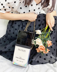 Nude Nail Polish Shape Chain Shoulder Bag for Women