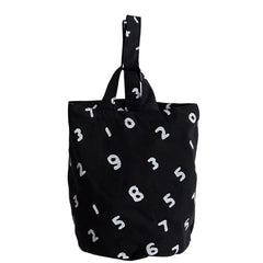 Number Print Women Bucket Bags Shoulder Handbags Shopping Lady Clutch Purse