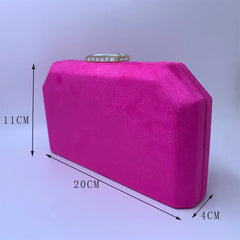 Nuphia Suede Evening Clutch Bags for Women in Yellow Royal Orange Red Purple