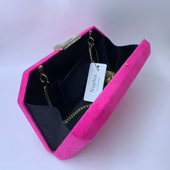 Nuphia Suede Evening Clutch Bags for Women in Yellow Royal Orange Red Purple