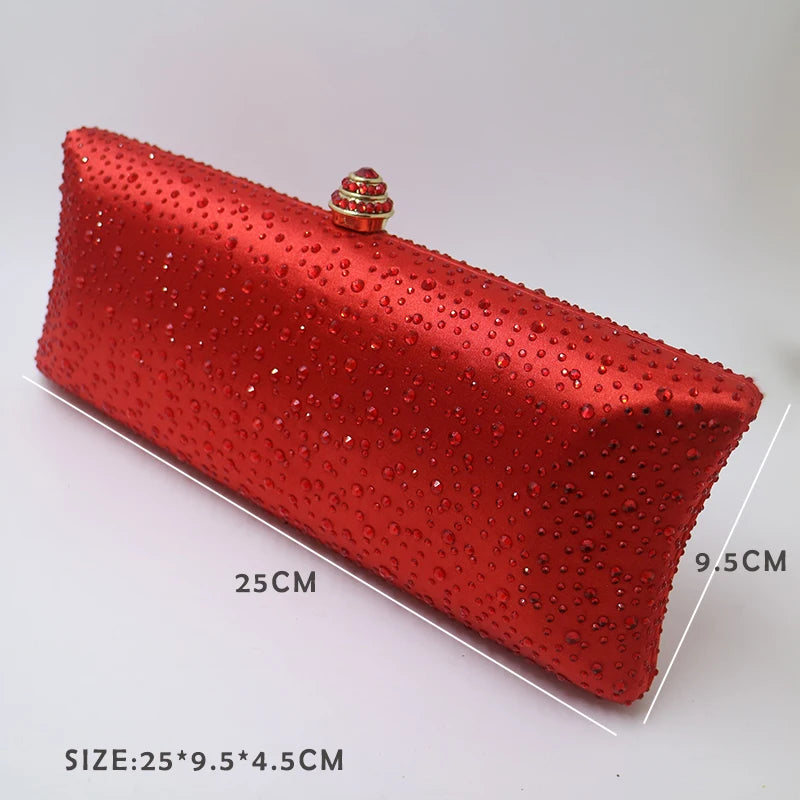 Nuphia Women Crystal Clutches Evening Bags Wedding Bag Bridal