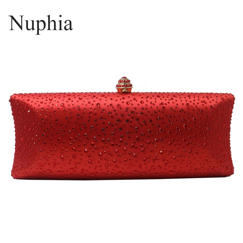 Nuphia Women Crystal Clutches Evening Bags Wedding Bag Bridal