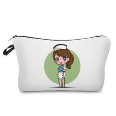 Nurse ECG Printing Cosmetic Bag Women Cosmetic Case