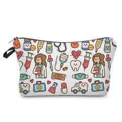Nurse Medical Equipment Printed Women's Cosmetic Bags Accessories Storage Box
