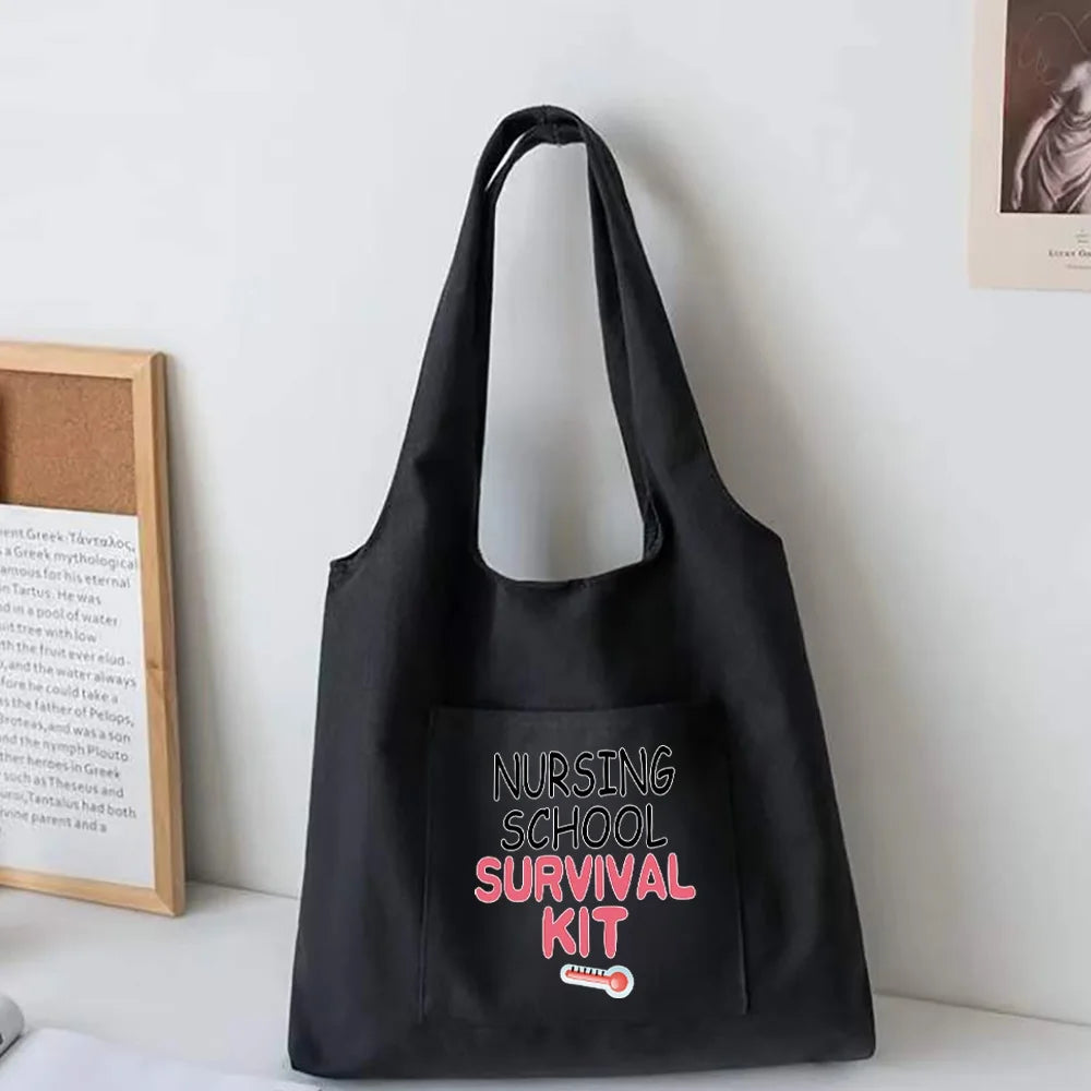 Nurse Pattern Canvas Bag Artistic Vest Bag Women Shoulder Bag