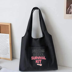 Nurse Pattern Canvas Bag Artistic Vest Bag Women Shoulder Bag
