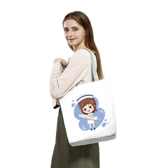 Nurse Printed Handbags Cartoon Tote High Capacity Eco Friendly Shopping Bag