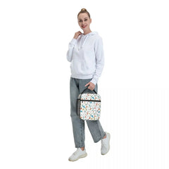 Nurse Pattern Insulated Lunch Bag Leakproof Cooler