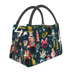 Nutcracker Ballet Dancer Lunch Bag Insulated Portable Cooler Thermal Food Box