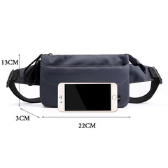 Waterproof Nylon Waist Bag for Men and Women - 4 Pockets