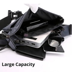 Waterproof Nylon Waist Bag for Men and Women - 4 Pockets
