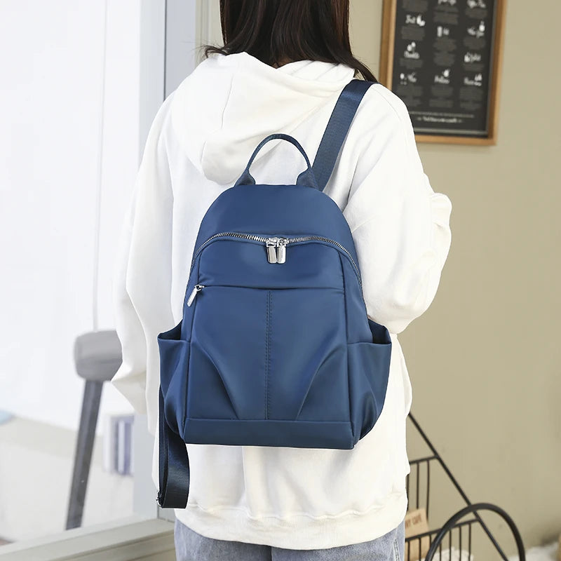 Nylon Backpack Women Wild Shoulder Bag School bag Mochilas Female