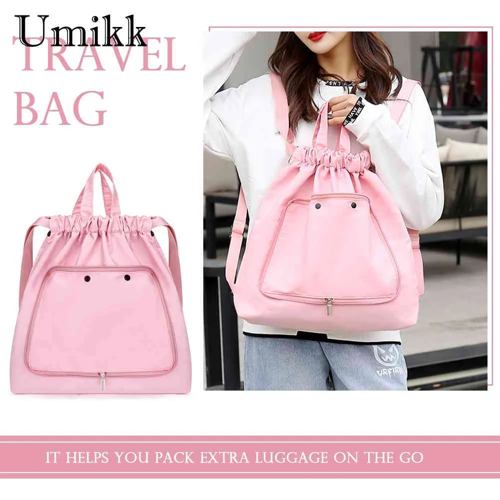 Nylon Drawstring Backpack Lightweight for Gym Yoga Swimming