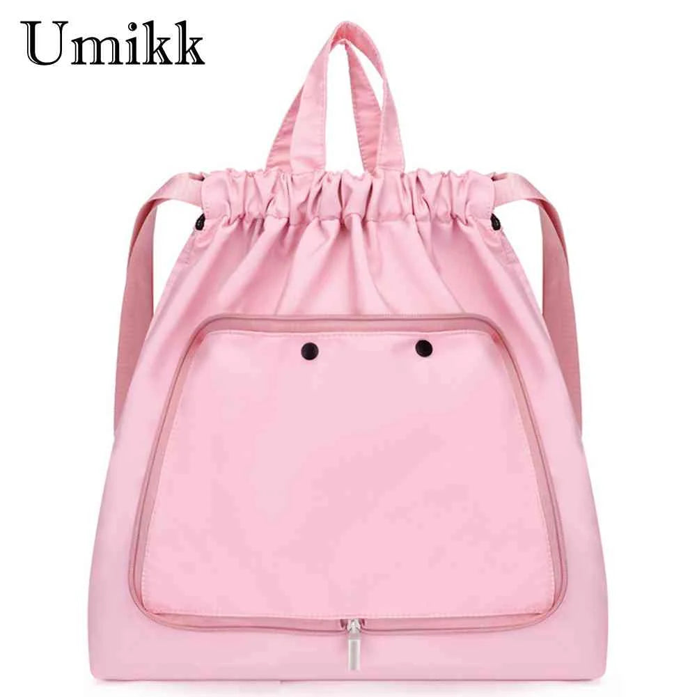 Nylon Drawstring Backpack Lightweight for Gym Yoga Swimming
