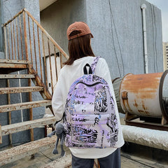 Nylon Backpack Large Capacity Junior High School Student Schoolbag