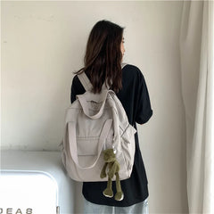 Nylon Backpack School Bag For Teenage Girl Shoulder Women Waterproof Bag