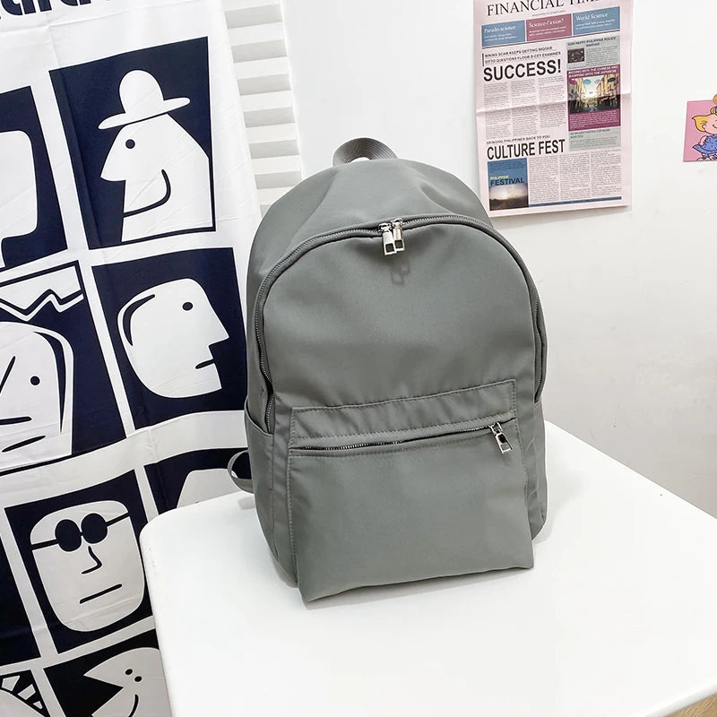 Nylon Backpack Women Shoulder Bag For Teenage Girl School Bag